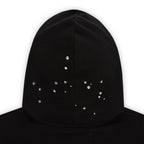 Sp5der Rhinestone Silk Hoodie - Black
