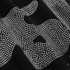 Sp5der Rhinestone Silk Hoodie - Black