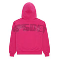 Sp5der Rhinestone Silk Hoodie - Pink
