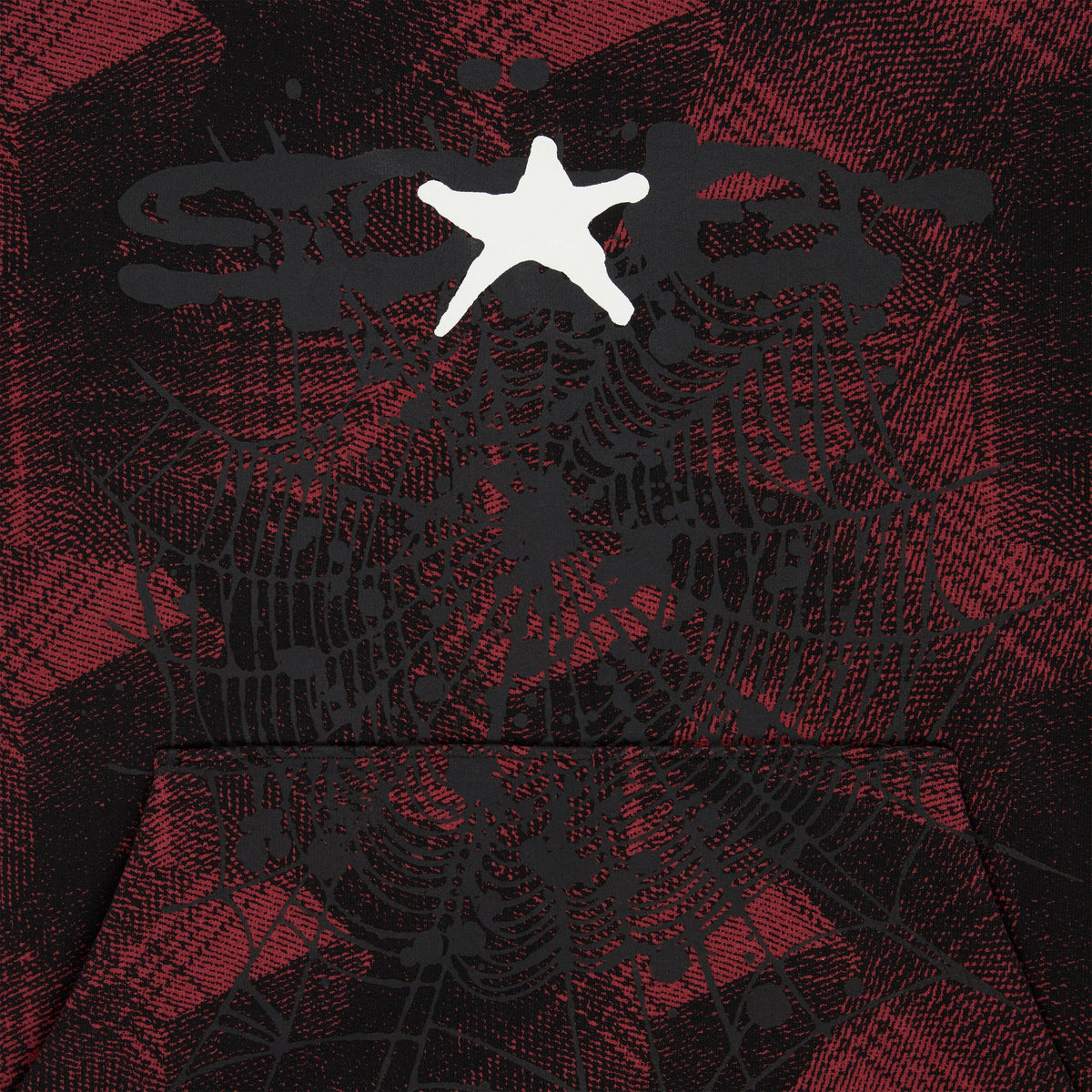 Sp5der Plaid Splatt Hoodie - Black