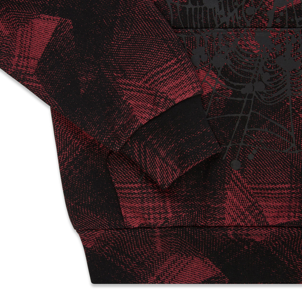 Sp5der Plaid Splatt Hoodie - Black