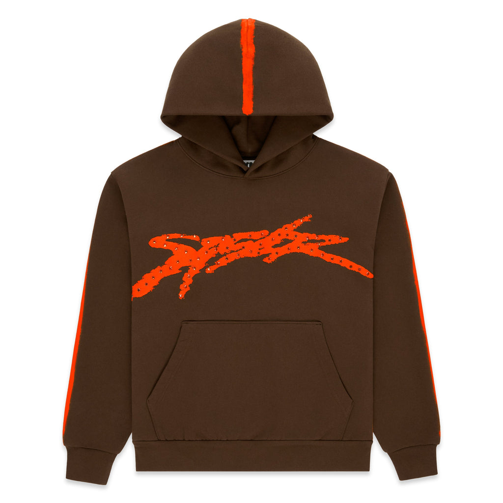 Sp5der Screaming Eagle Hoodie - Brown