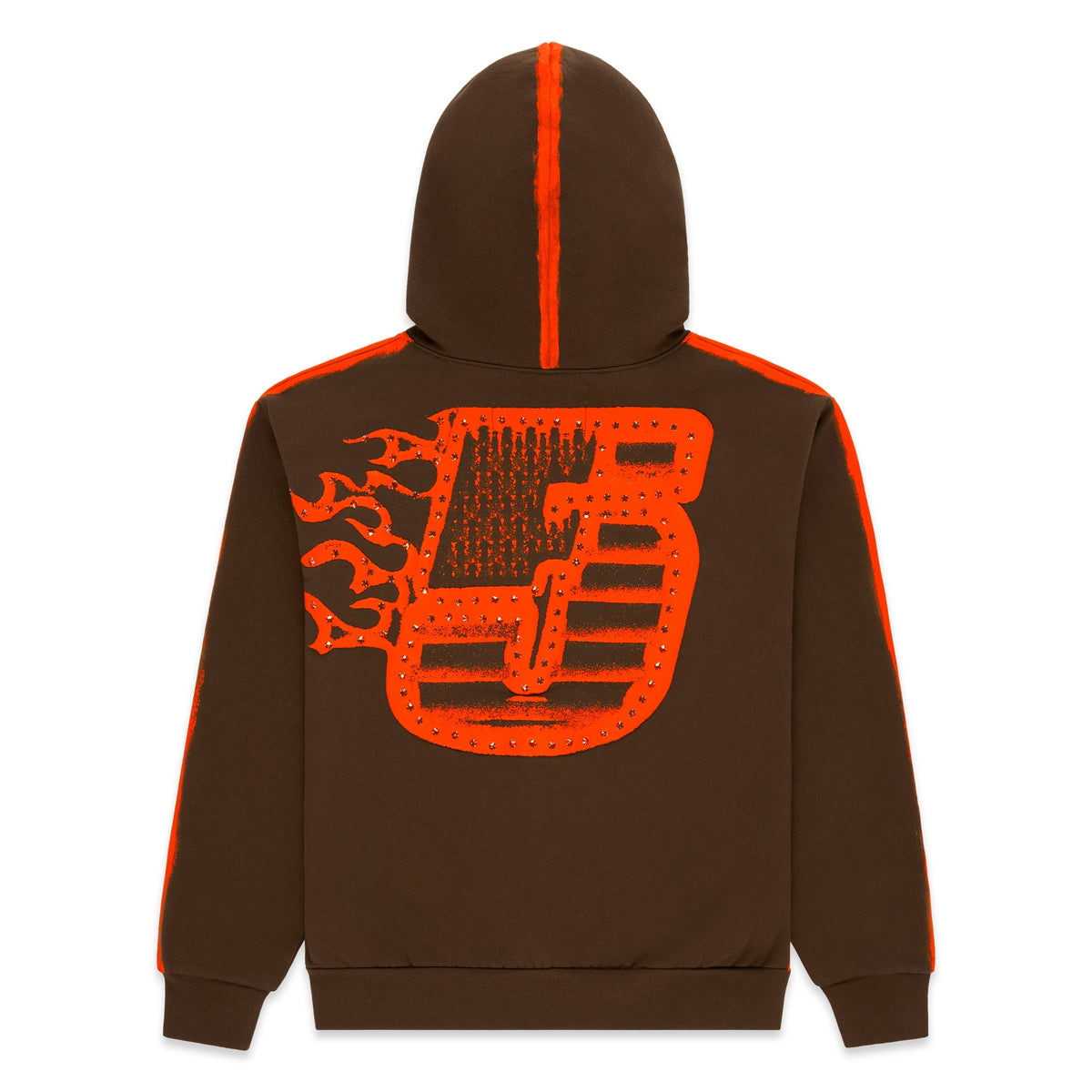 Sp5der Screaming Eagle Hoodie - Brown