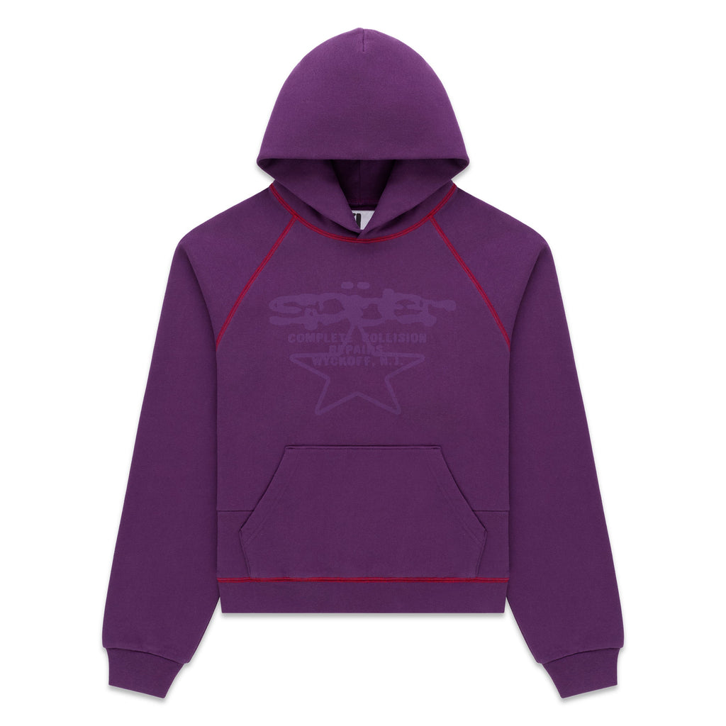 Sp5der Splat Collision Hoodie - Purple