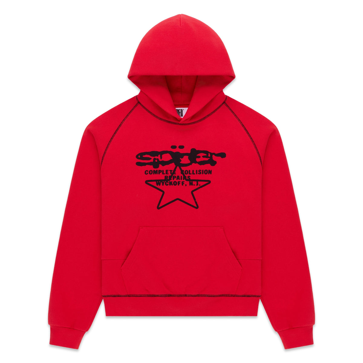 Sp5der Splat Collision Hoodie - Red