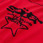 Sp5der Splat Collision Hoodie - Red