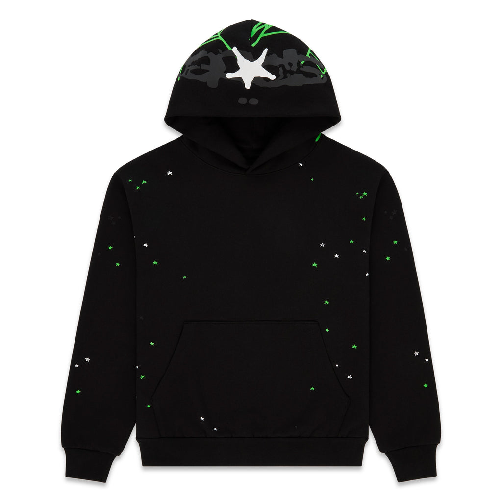 Sp5der Heavy Web Hoodie - Black