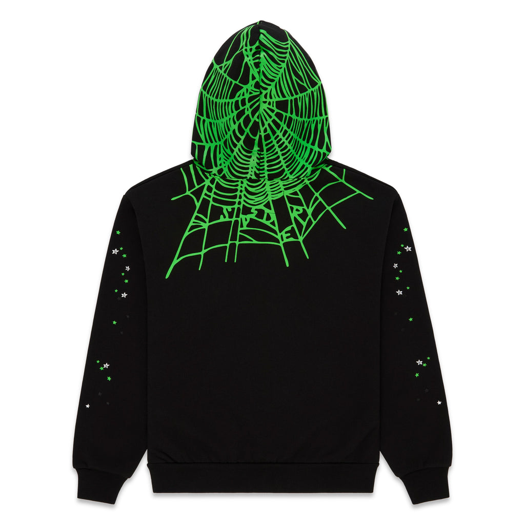 Sp5der Heavy Web Hoodie - Black