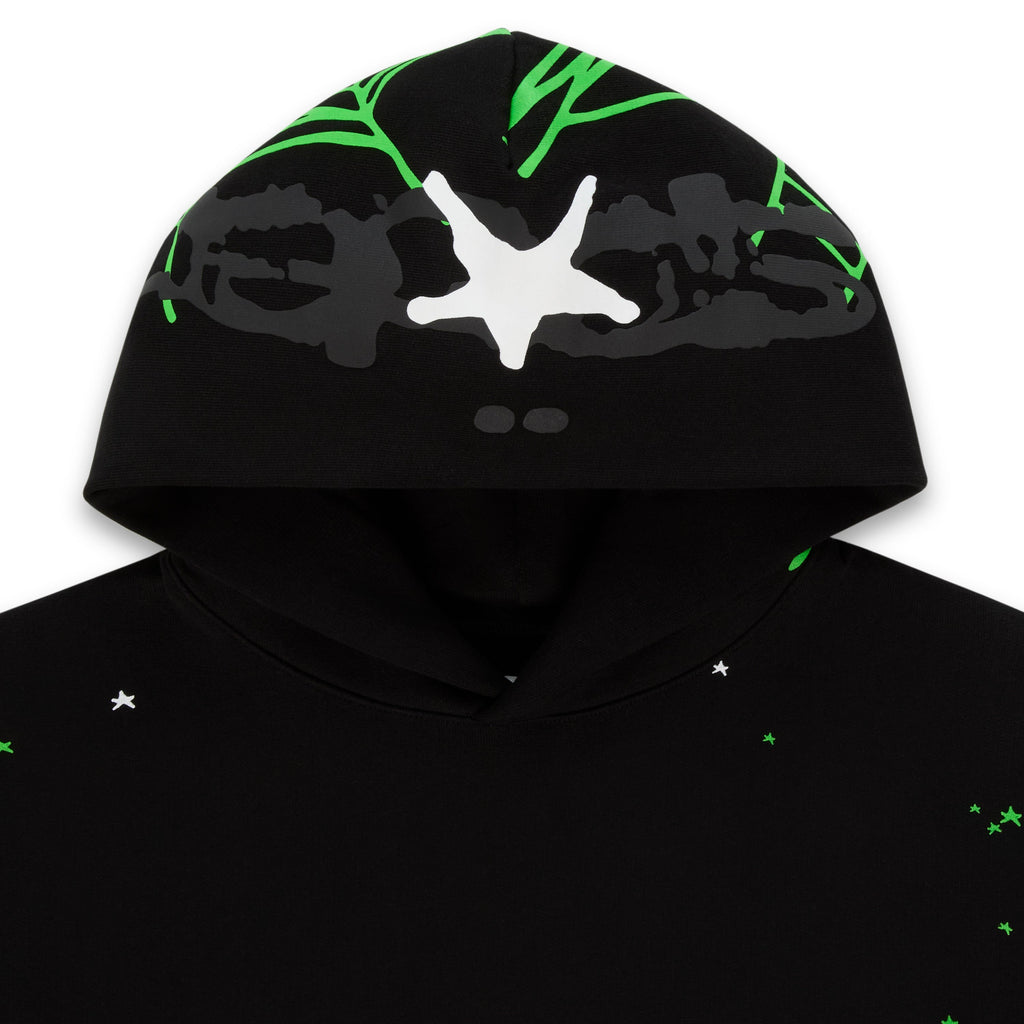 Sp5der Heavy Web Hoodie - Black