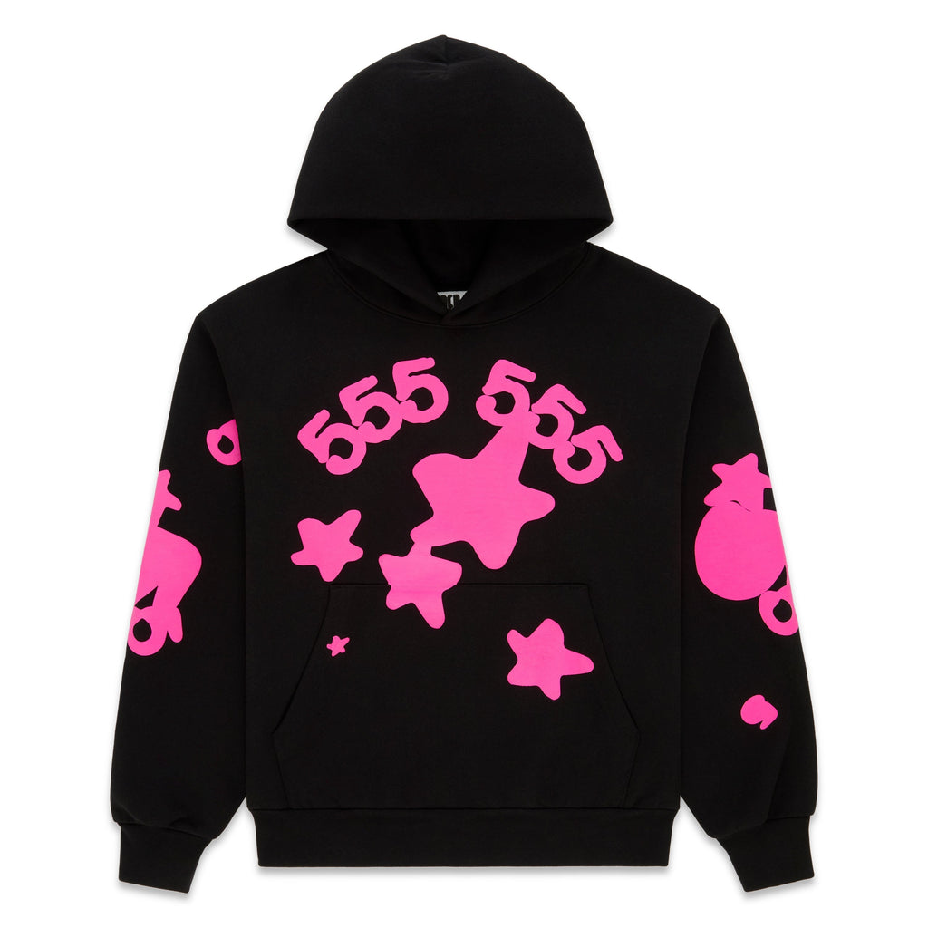 Sp5der Beluga Angel Number Hoodie - Black