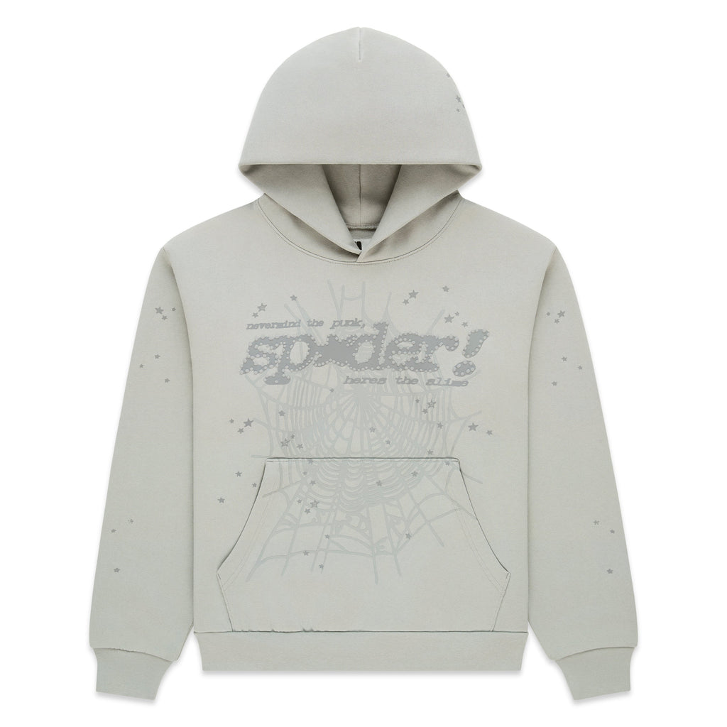 Sp5der Tonal Punk V2 Hoodie - Sport Grey