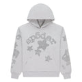 Sp5der Rhinestone Beluga Hoodie - Heather Grey