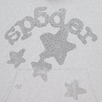 Sp5der Rhinestone Beluga Hoodie - Heather Grey