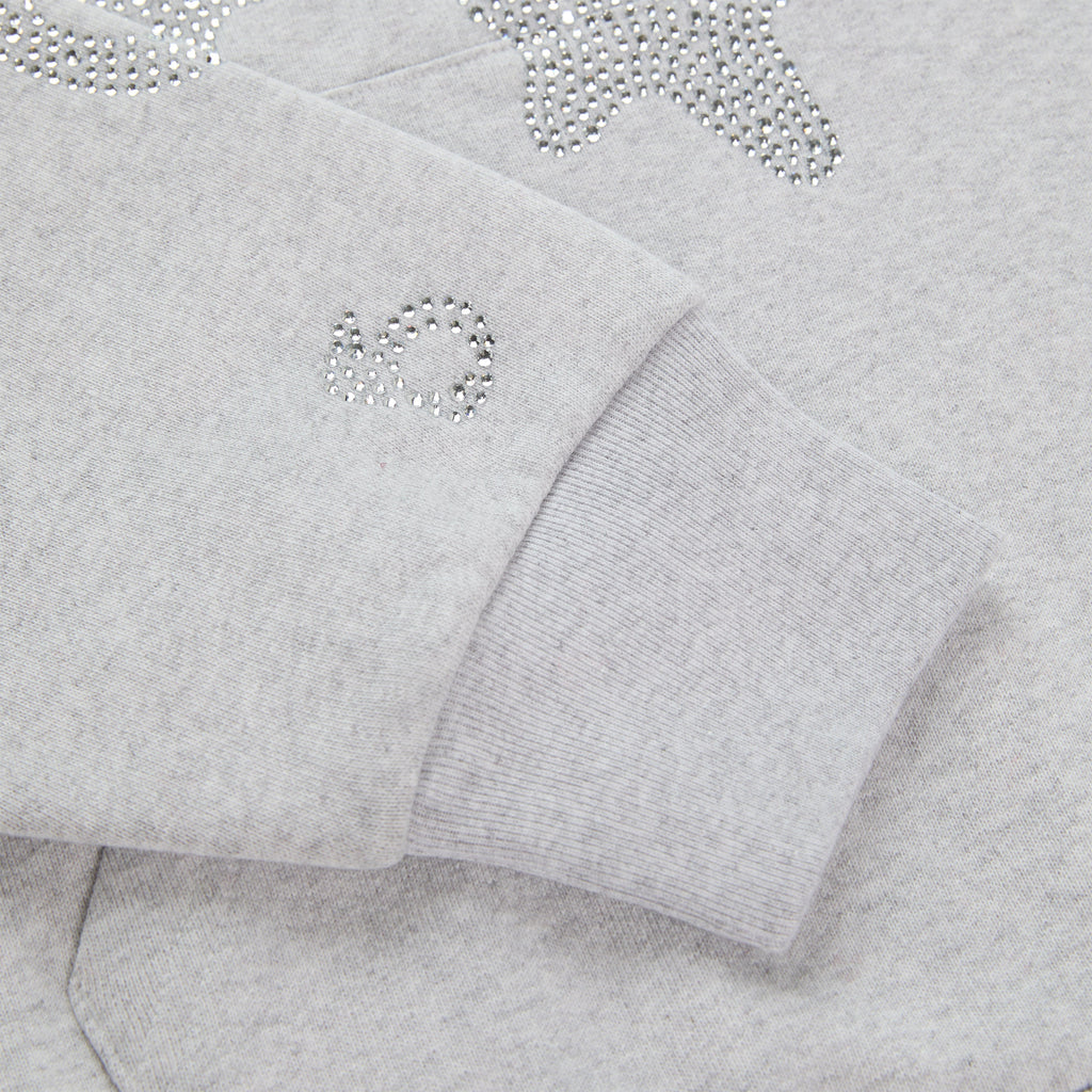 Sp5der Rhinestone Beluga Hoodie - Heather Grey
