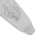 Sp5der Rhinestone Beluga Hoodie - Heather Grey