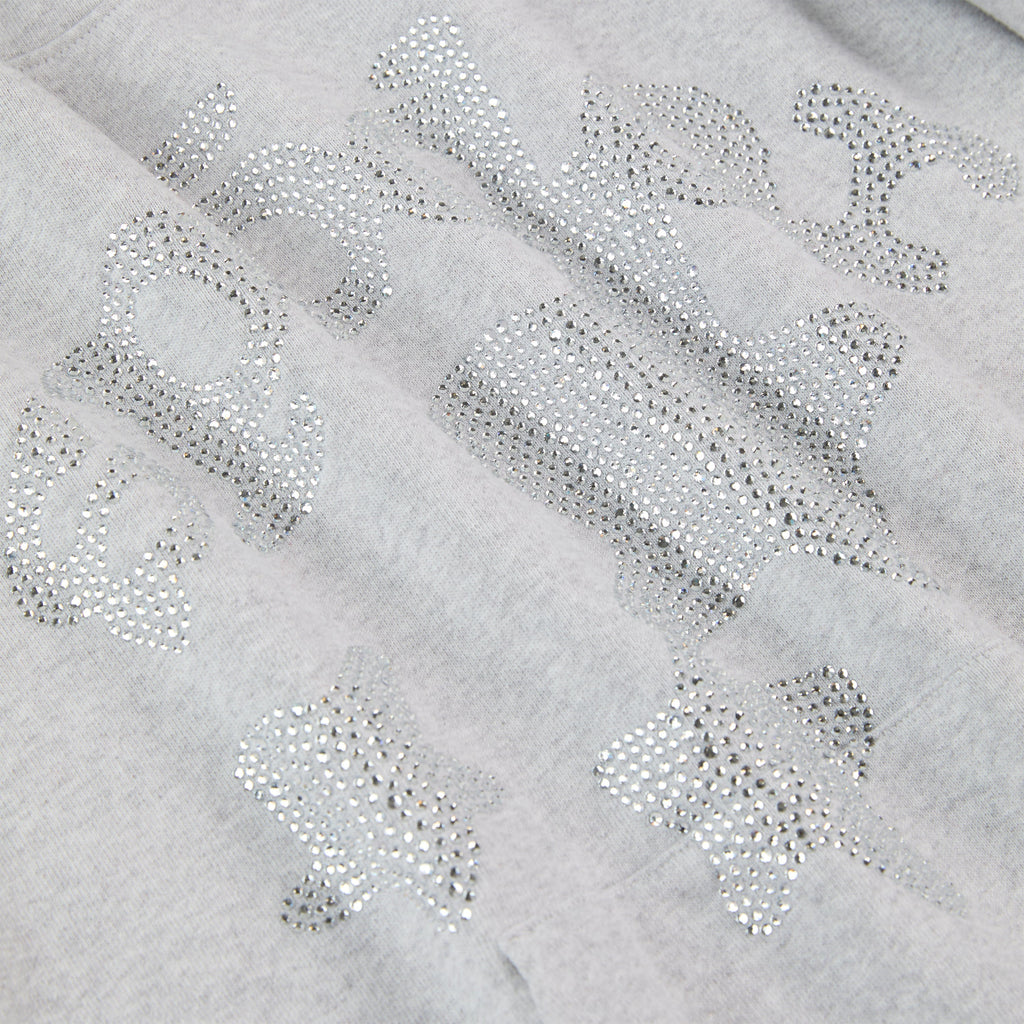 Sp5der Rhinestone Beluga Hoodie - Heather Grey