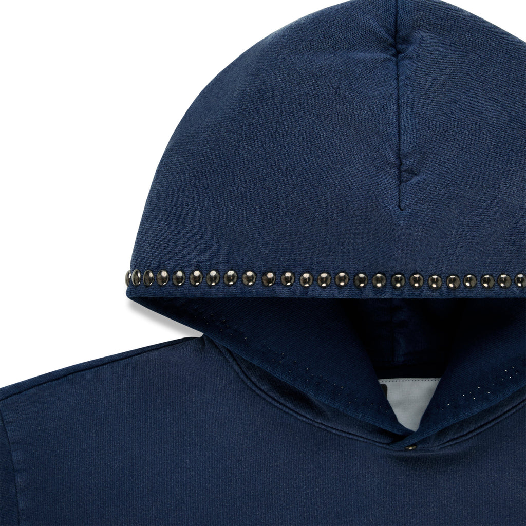 Sp5der Punk V3 Studded Hoodie - Blue