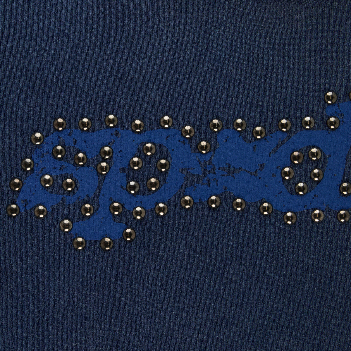 Sp5der Punk V3 Studded Hoodie - Blue