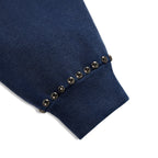 Sp5der Punk V3 Studded Hoodie - Blue