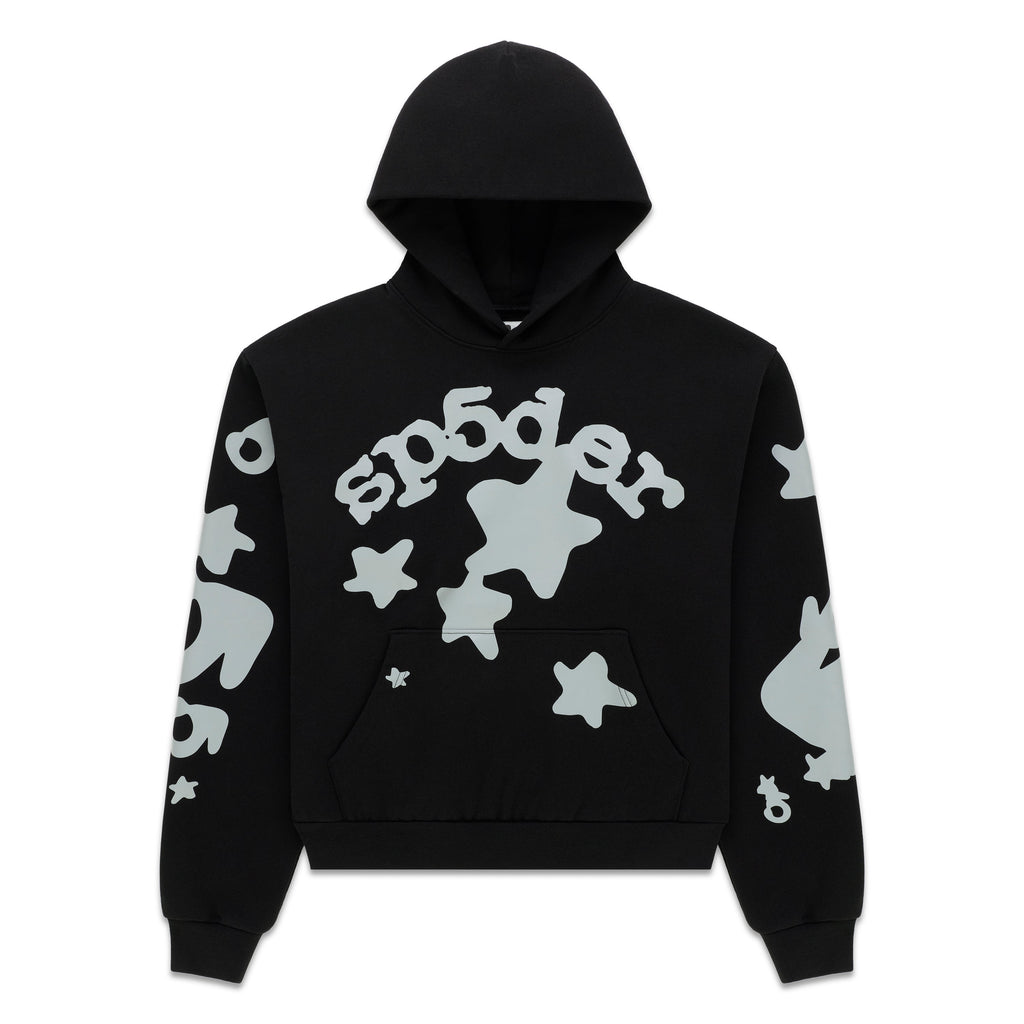 Sp5der Reflective Beluga Hoodie - Black
