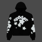 Sp5der Reflective Beluga Hoodie - Black