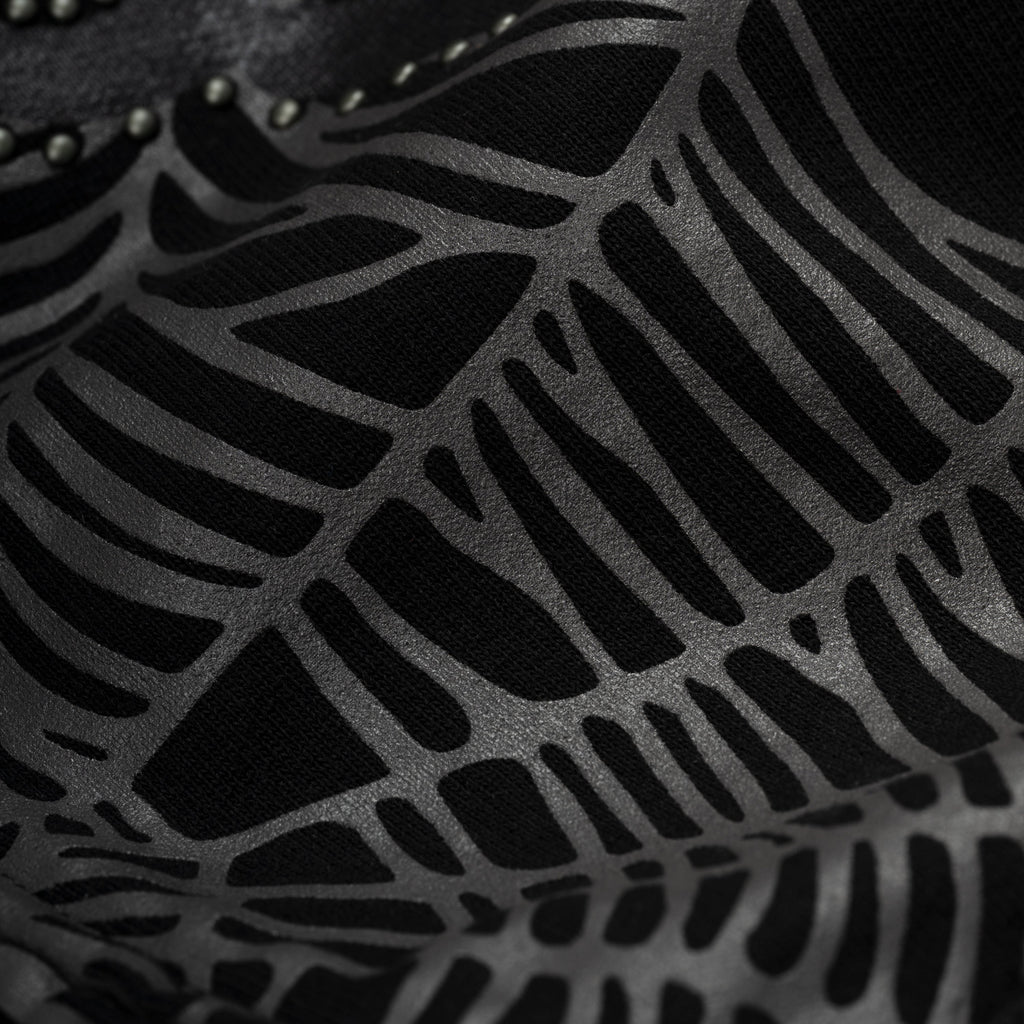 Sp5der Og Web Studded Zip Hoodie - Black