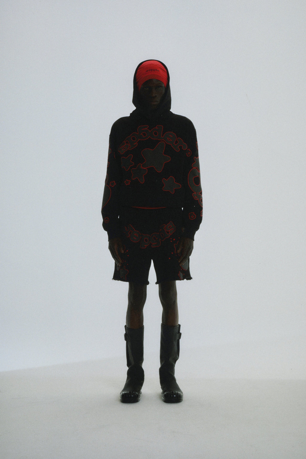 Sp5der Beluga Outline Hoodie - Black