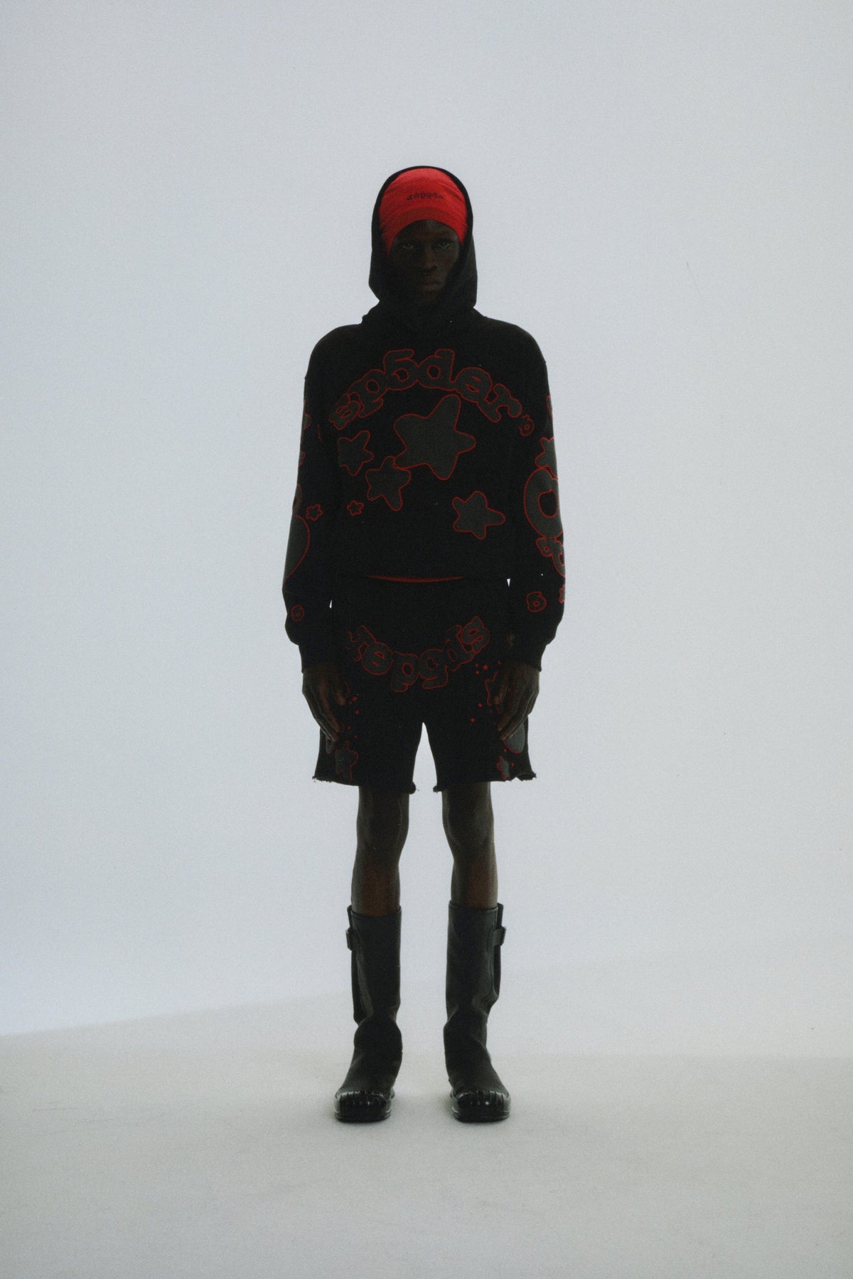 Sp5der Beluga Outline Hoodie - Black