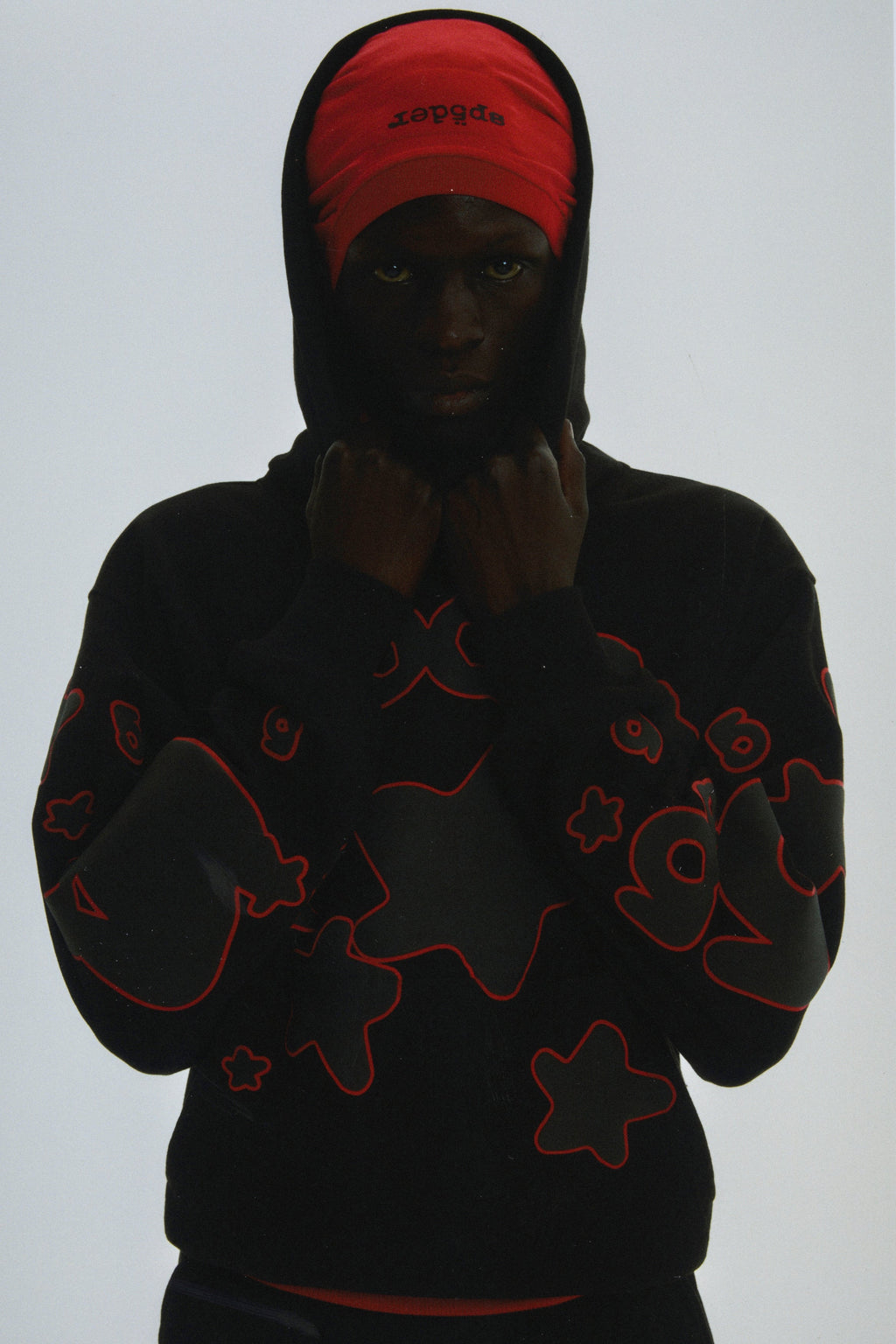 Sp5der Beluga Outline Hoodie - Black