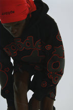 Sp5der Beluga Outline Hoodie - Black
