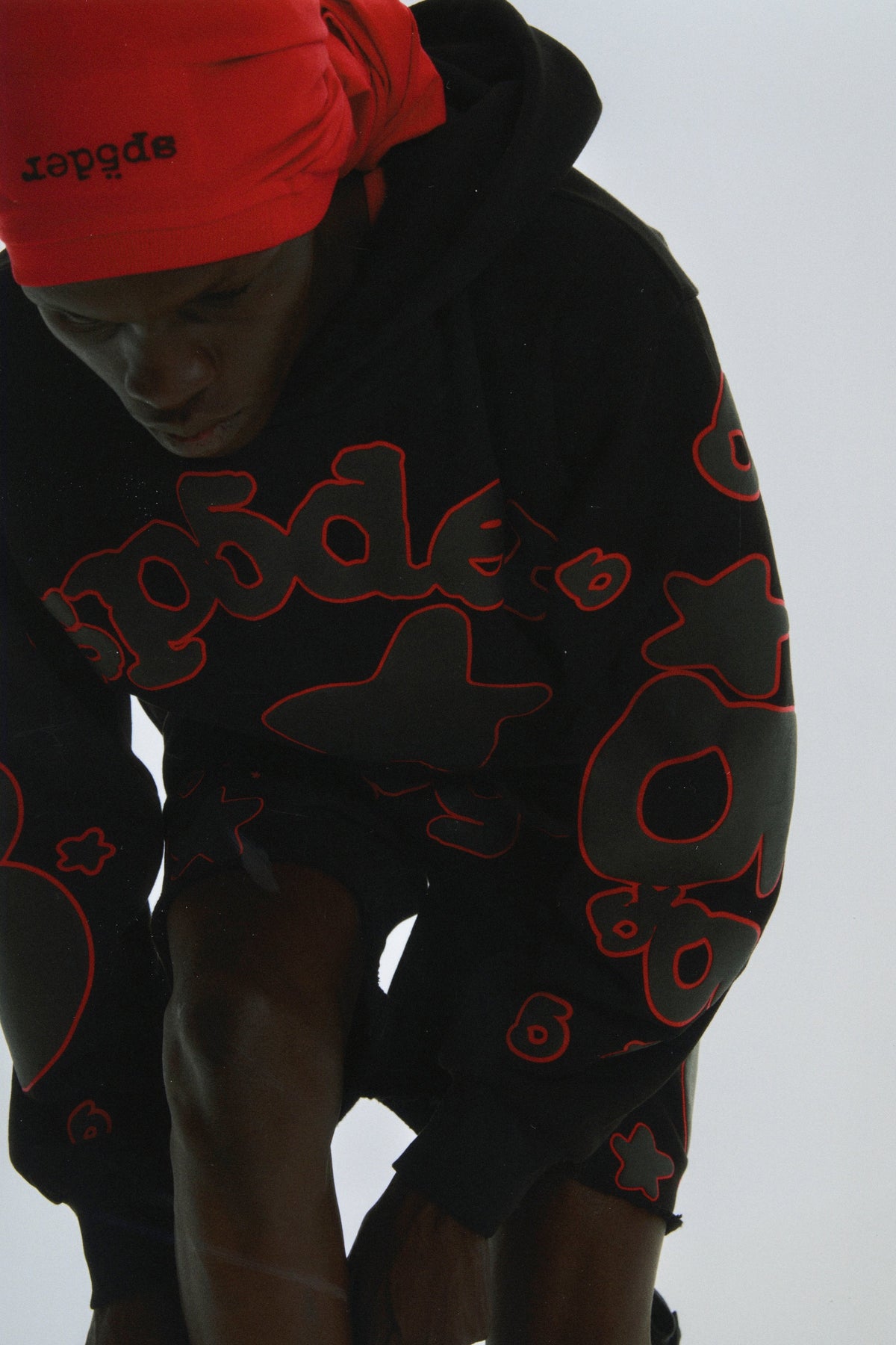 Sp5der Beluga Outline Hoodie - Black