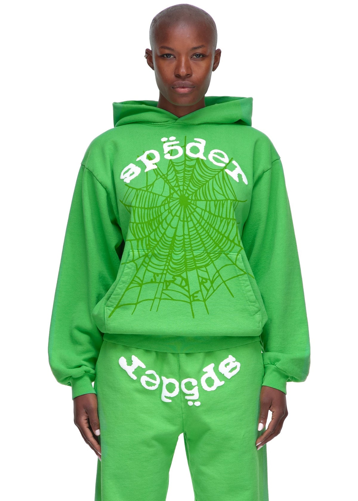 Sp5der Legacy Hoodie - Bright Green