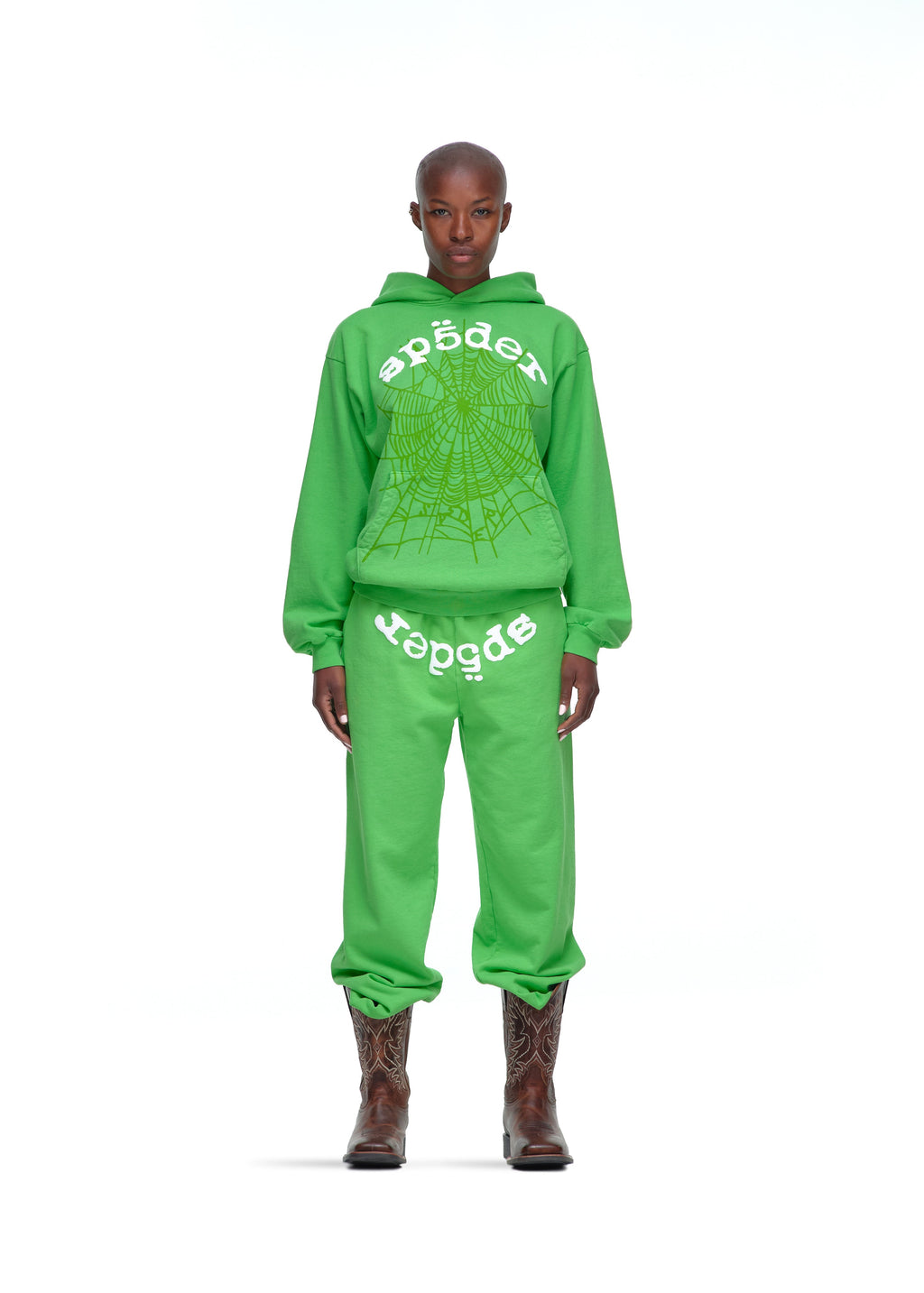 Sp5der Legacy Hoodie - Bright Green