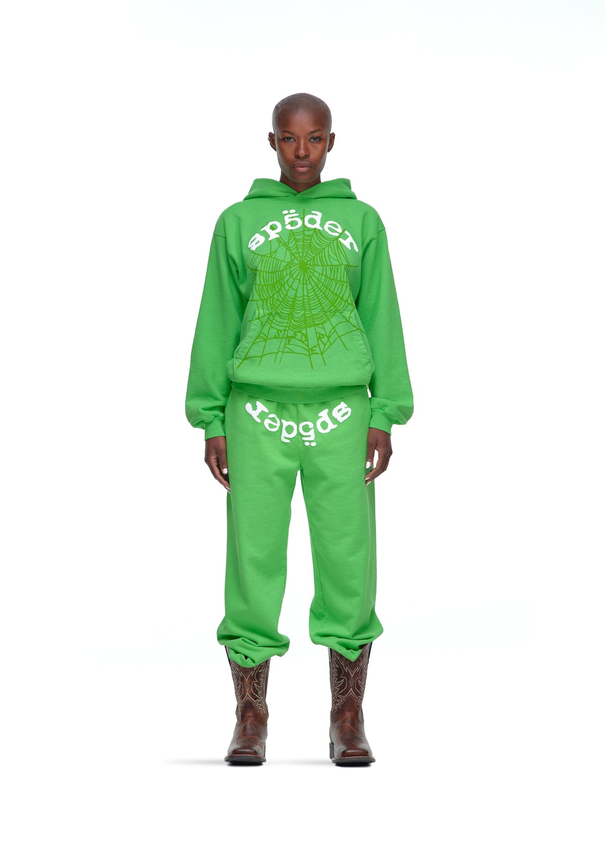 Sp5der Legacy Hoodie - Bright Green