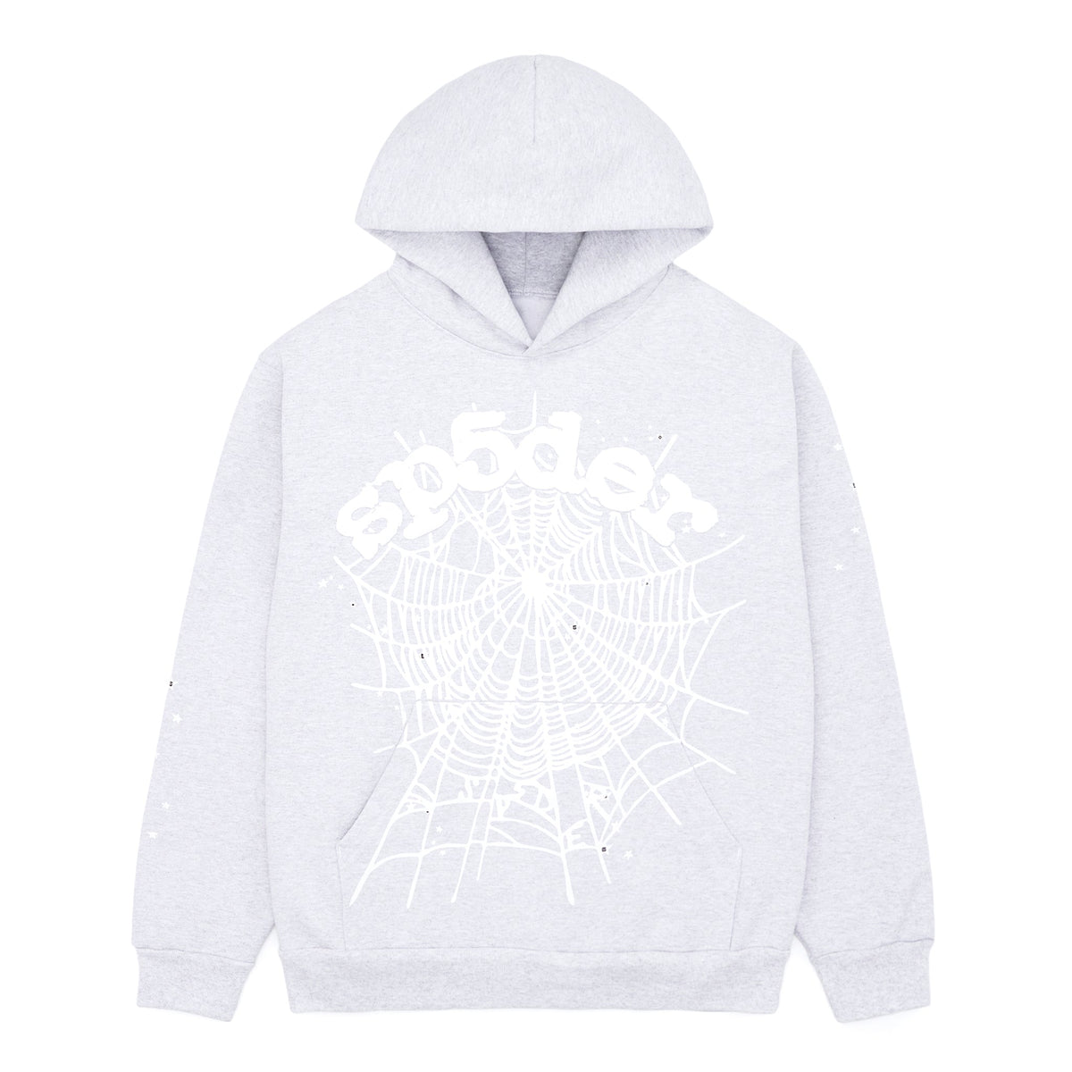 Sp5der Og Web Hoodie - Heather Grey