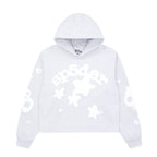 Sp5der Women's Cropped Beluga Hoodie - Heather Grey