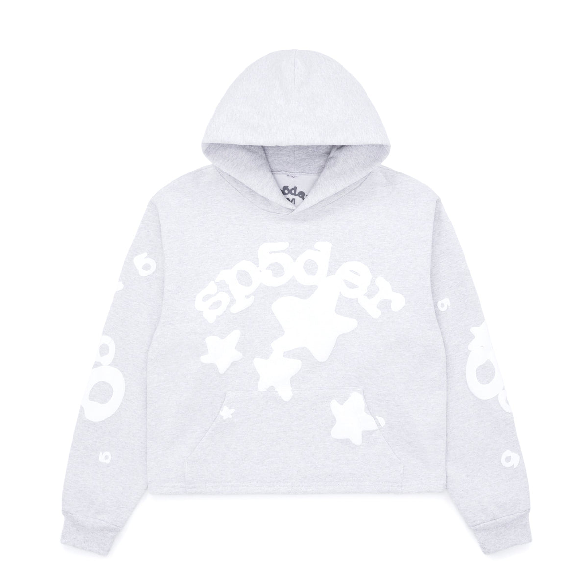 Sp5der Women's Cropped Beluga Hoodie - Heather Grey