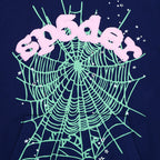 Sp5der Og Web Hoodie - Navy Pink