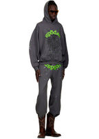 Sp5der Wait Web Hoodie - Heather Grey