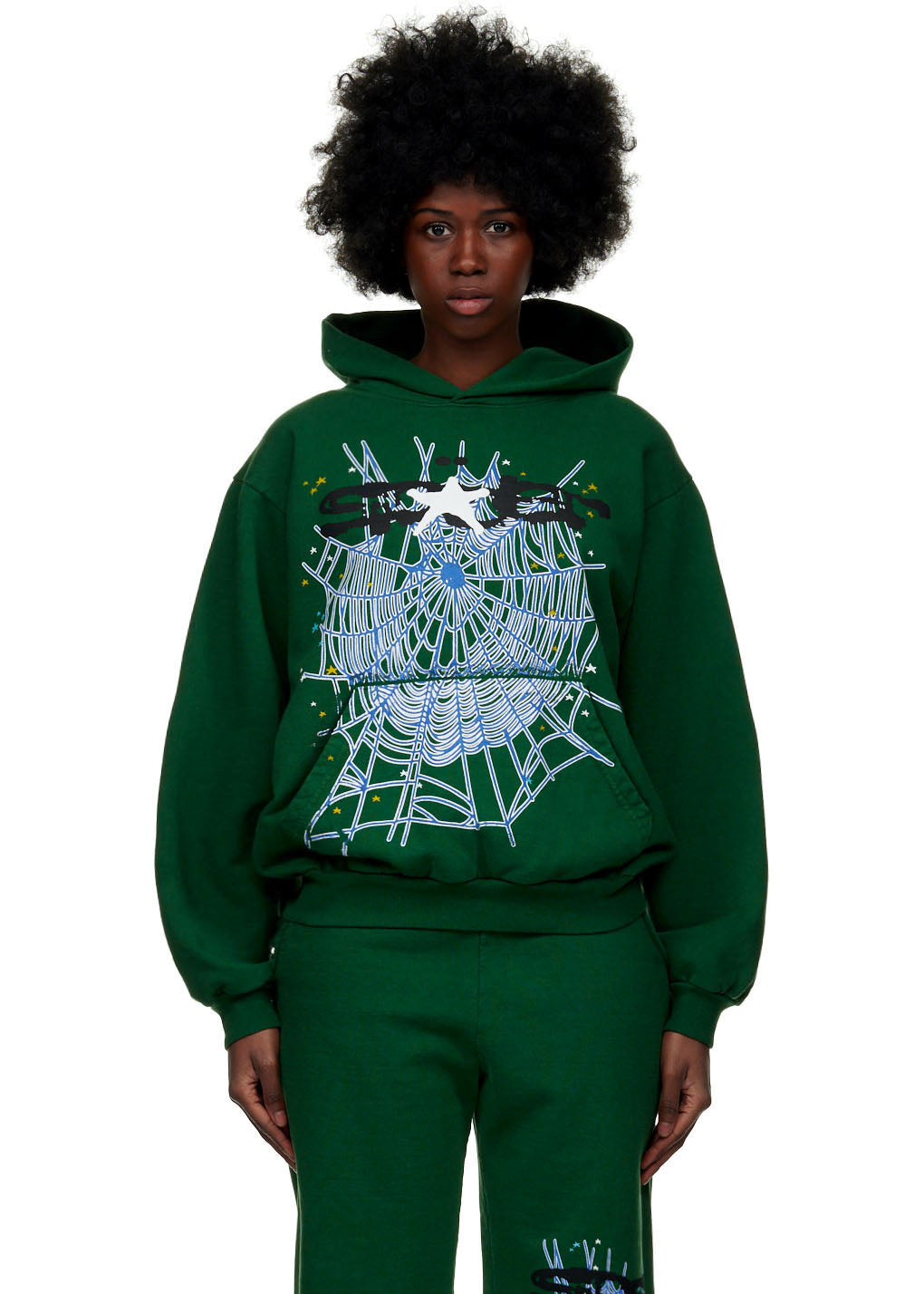 Sp5der Web Hoodie - Moss Green