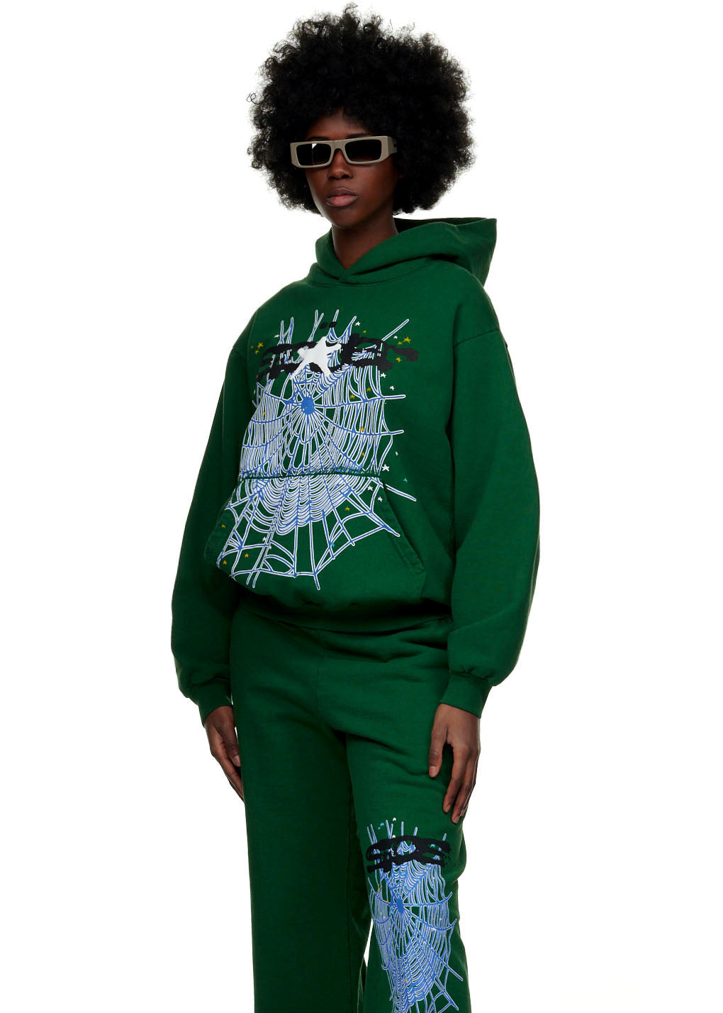 Sp5der Web Hoodie - Moss Green