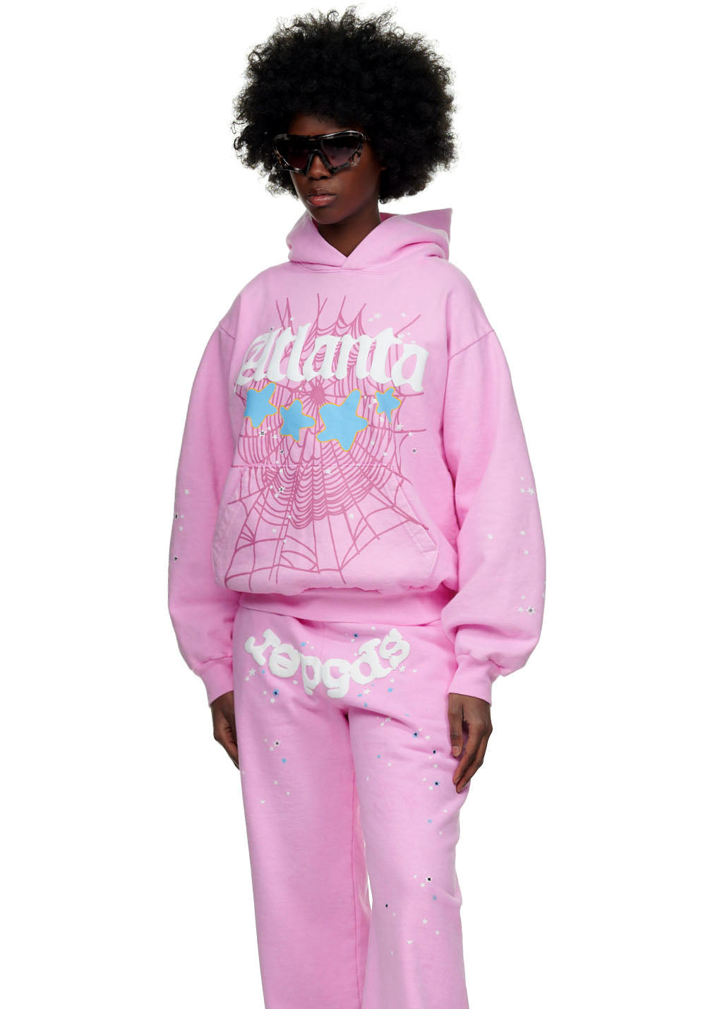 Sp5der Atlanta Hoodie - Pink