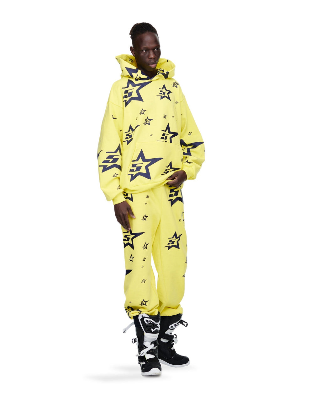 Sp5der 5star Hoodie - Light Yellow
