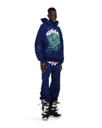 Sp5der Og Web Hoodie - Navy Pink