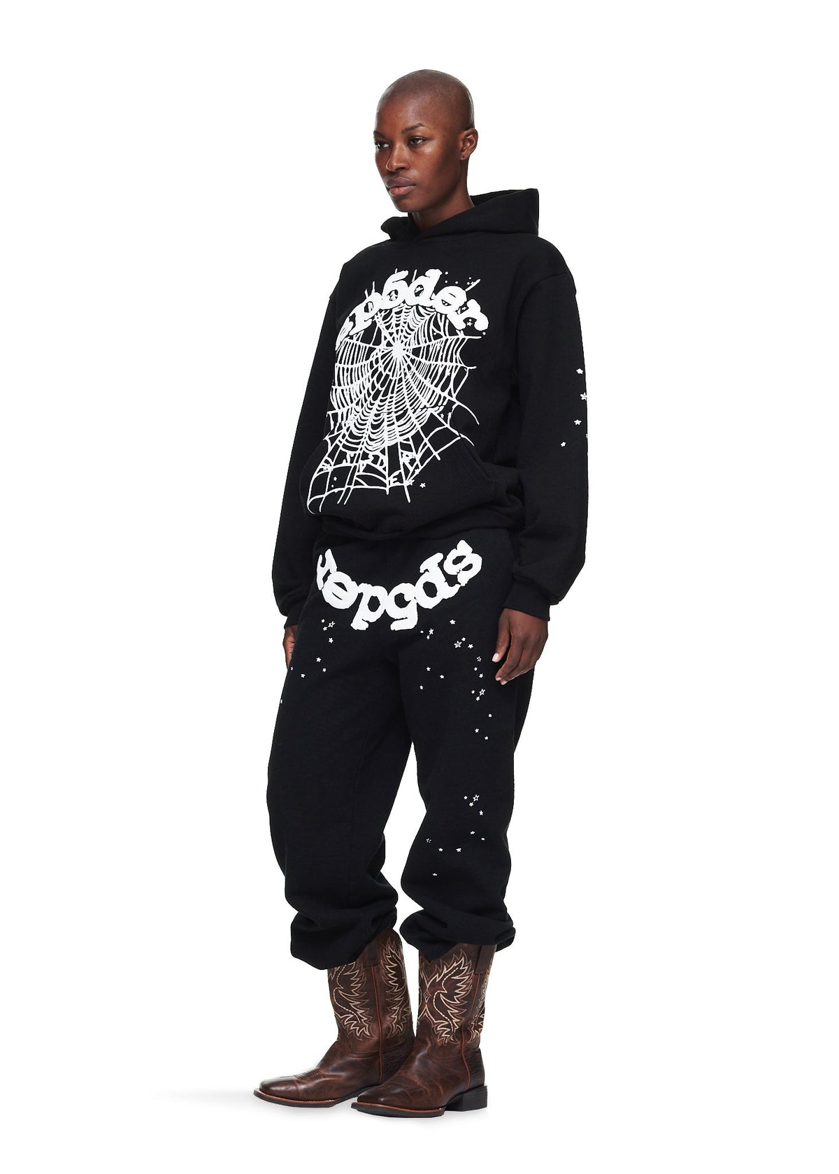 Sp5der Og Web Hoodie - Black