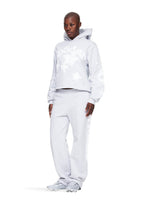 Sp5der Women's Cropped Beluga Hoodie - Heather Grey