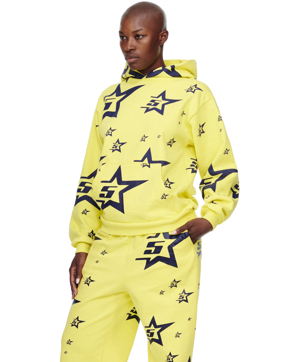 Sp5der 5star Hoodie - Light Yellow