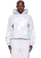 Sp5der Women's Cropped Beluga Hoodie - Heather Grey