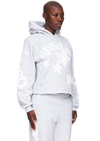 Sp5der Women's Cropped Beluga Hoodie - Heather Grey