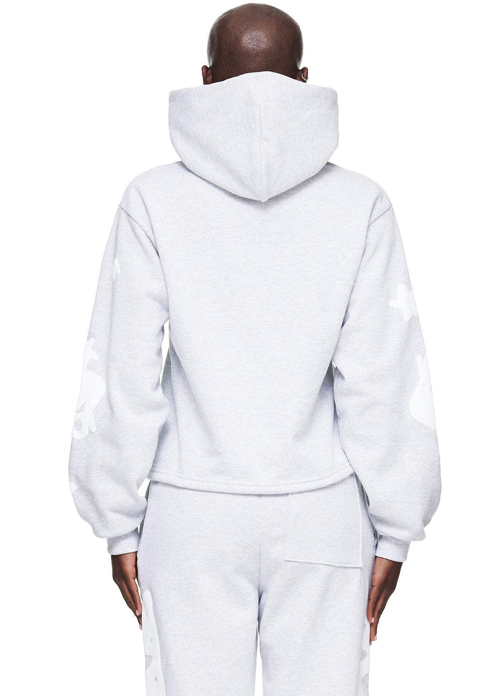 Sp5der Women's Cropped Beluga Hoodie - Heather Grey